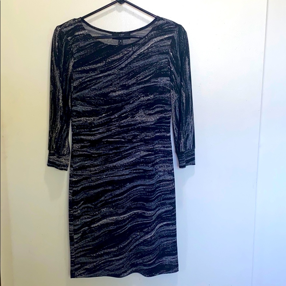 NWT ABS by Allen Schwartz Printed Jersey Tee Dress